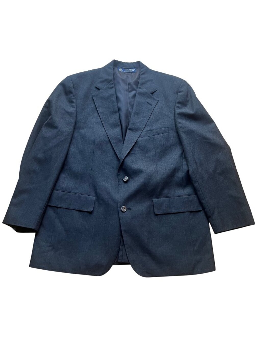 Vintage Brooks Brothers 50R Black Wool Single Breasted Two-Button Blazer Jacket